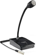YO-TRONICS YTM-PA316 Professional Push to Talk Commercial Microphone Gooseneck Wired Mic with XLR Connector Dynamic Paging for Public Voice Announcements Podium Desktop Meeting Video Conference