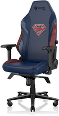 Secretlab Titan Evo Superman Gaming Chair - Reclining - Ergonomic &amp Comfortable Computer Chair with 4D Armrests - Magnetic Head Pillow &amp 4-Way Lumbar Support - Blue/Red - Leatherette