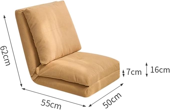 ELEFOCUS Designs Adjustable 5-Position Floor Chair Folding Lazy Sofa Padded Floor Chair Twin Floor Sofa Bed Couch(B)