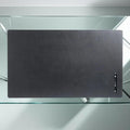 Black Leather 34 x 20 Desk Mat Without Rails