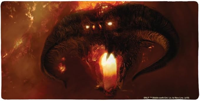 The Lord of The Rings Balrog Character Large Gaming Mouse Pad Desk Mat with Stitched Edges Non-Slip Base for Gamer Home and Office 31.5 x 15.7
