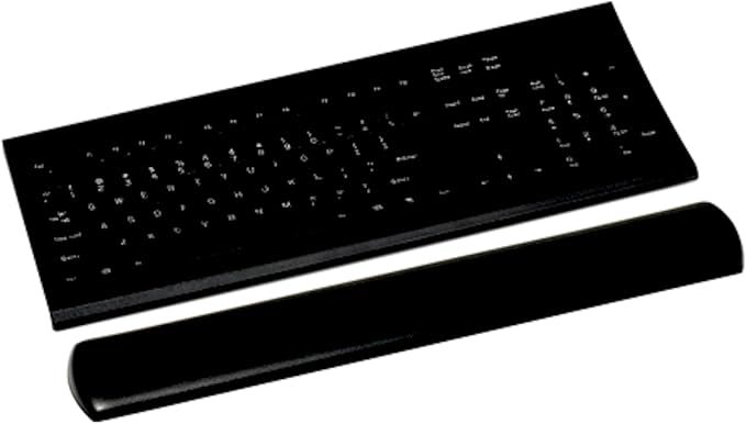 Keyboard Wrist Rest Gel Black Leatherette Kp200le