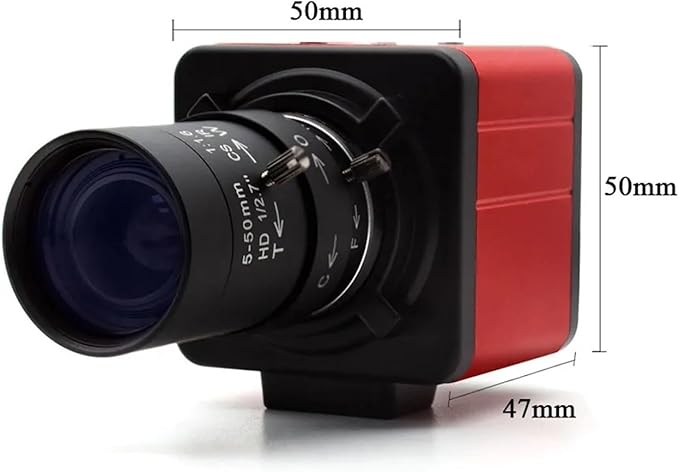 Mini Industrial Camera 3 4 5 8MP Security Surveillance Metal Housing POE IP Camera with 6 60mm 5 50mm Manual Zoom CS Lens