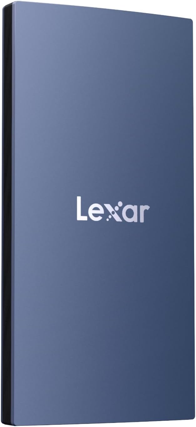Lexar ES3 2TB External SSD USB 3.2 Gen2 Portable SSD PSSD Up to 1050MB/s Read 1000MB/s Write External Solid State Drive Compatible with iPhone 16/15 Series/Mac/PS5/XBOX/Laptop/PC Blue
