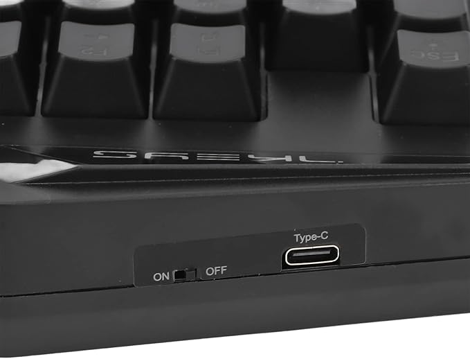 One Handed Gaming Keyboard 2.4G Wireless RGB Lighting 35 Keys Type C Gaming Mechanical Keyboard 2000mAh Rechargeable Battery for PC Gamer