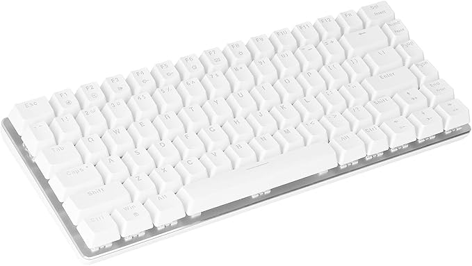 Wired Hanical Keyboard 82 Keys Gaming Office Accessory with Backlight Ions - Silver e (#1)