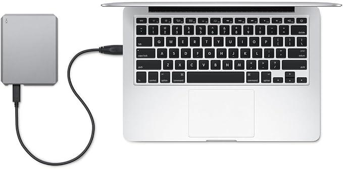 LaCie Mobile Drive 2TB External Hard Drive Space Grey USB-C PC Mac iPad &amp iPhone Data Rescue Service (STHG2000402)
