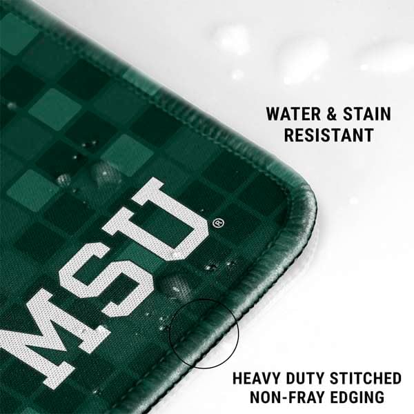 Skinit Medium Gaming Mouse Pad - Officially Licensed Michigan State University Spartans Digital Pixels Design with Stitched Edges Waterproof Non-Slip Rubber Base Desk Mat for Keyboard &amp Mouse