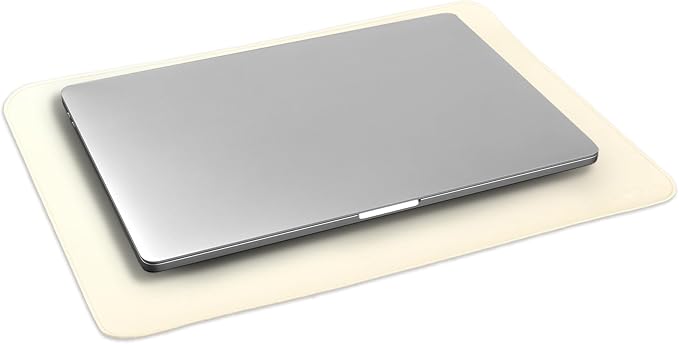 Londo PU Leather Mouse Pad – Desk Mat for Keyboard and Mouse Large Leather Office Desk Pad 13.18x17.32 (White)