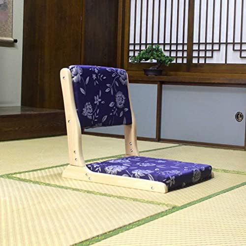BTZHY Floor Chair Portable Floor Chair with Backrest Folding Wooden Floor Chair Japanese Legless Tatami Seating Chair for Home Office