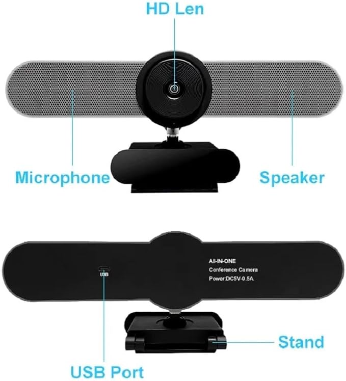 Web Conferencing Live Show Education Video Conference Camera 4k with Speaker Microphone Computer