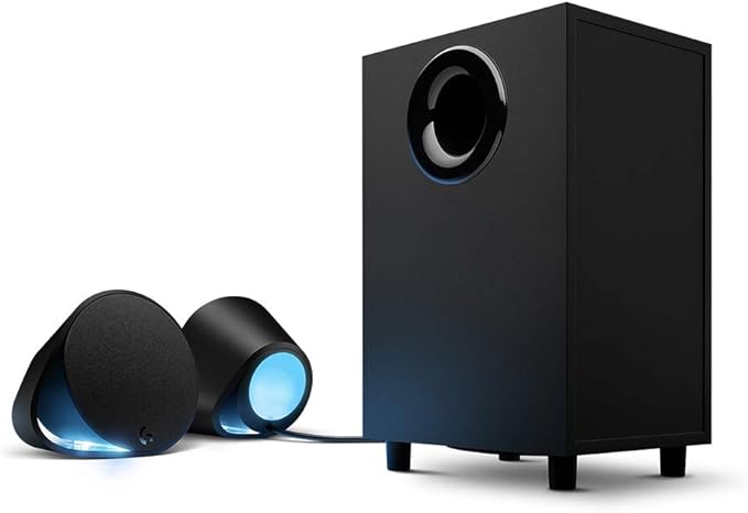 Logitech G560 PC Gaming Speaker System with 7.1 DTS:X Ultra Surround Sound Game Based LIGHTSYNC RGB Two Speakers and Subwoofer Bluetooth USB Immersive Gaming Experience - Black