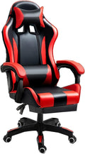 GIZNXBA Gaming Chair with Footrest Ergonomic Computer Chair Gaming Lumbar Support Backrest and Seat Height Adjustable Swivel Recliner Racing Office Chair Video Game Chair (Color : /Red)
