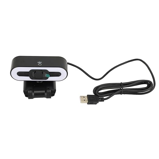 Diydeg 4K Webcam for PC Auto Beauty Camera with Microphone Cover Super Bright Fill Light USB Computer Web Camera for Video Calling Conferencing Zoom Online Classes