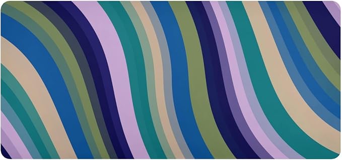 Mouse Pad Desk Mat Leather Desk Pad Large Gaming Desk Cover Protector Mat for Keyboard Computer Laptop Office Waterproof 47.2 x 23.6 Inch Swirls Waves