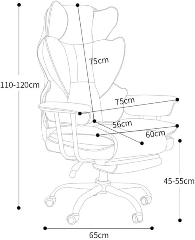 Office Chair Soft Gaming Chair Adjustable Ergonomic Office Chair for Gamers Gamer Chair Bedroom Chair Chair (Size:One SizeColor:with Footrest)