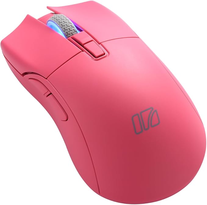 iRocks M31R Wireless Gaming Mouse Triple Mode 2.4G/ Bluetooth/USB-C Detachable Cable Gaming Mouse Kailh GM8.0 Mouse Switches Advanced PixArt PAW3395 Optical Sensor Up to 26000 DPI - Pink