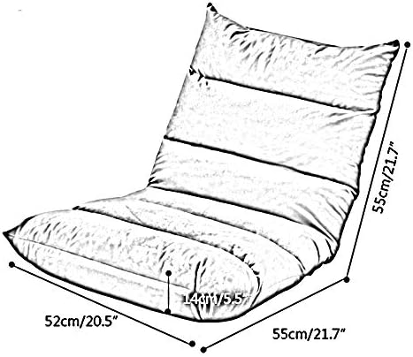 Floor Chair Floor Chair Meditation Chair with Backrest Folding Computer Chair on The Bed 5 Gears Adjustable Removable and Washable Lazy Leisure Sofa for Bay Window Bedroom (Color : Brown)