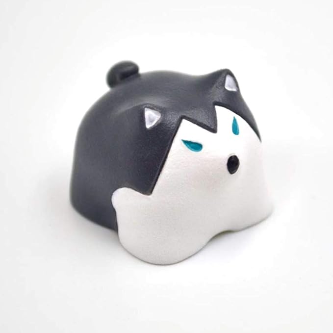 Husky Samoyed Alaska Design Colorful Resin Keycaps for Cherry Mx Switch Mechanical Gaming Keyboard Yellow White Brown Grey Color (Keycaps5)