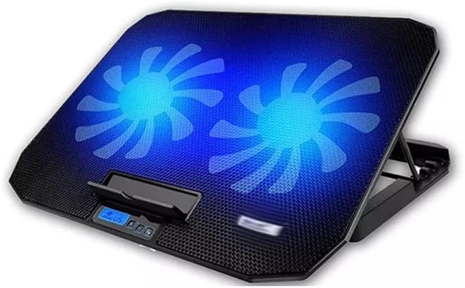Laptop Cooling Station 2 USB and 2 Adjustable Speed Cooling Fans for 12-15 Laptops (Color : A Size : 36.3 * 26cm)