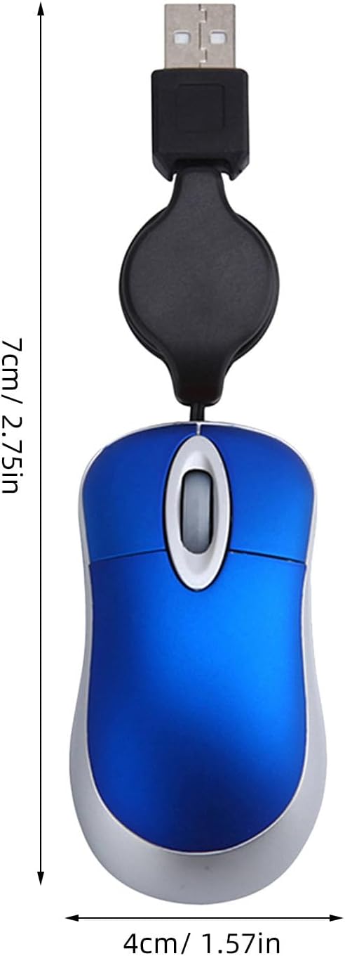 Veemoon 3pcs Mini Retractable USB Mouse Ultra Compact Laptop Mouse Portable Wiredmouse for PC Laptop Computer Home Office Outdoor Travel - Plug &ampAmp Play Corded Silent