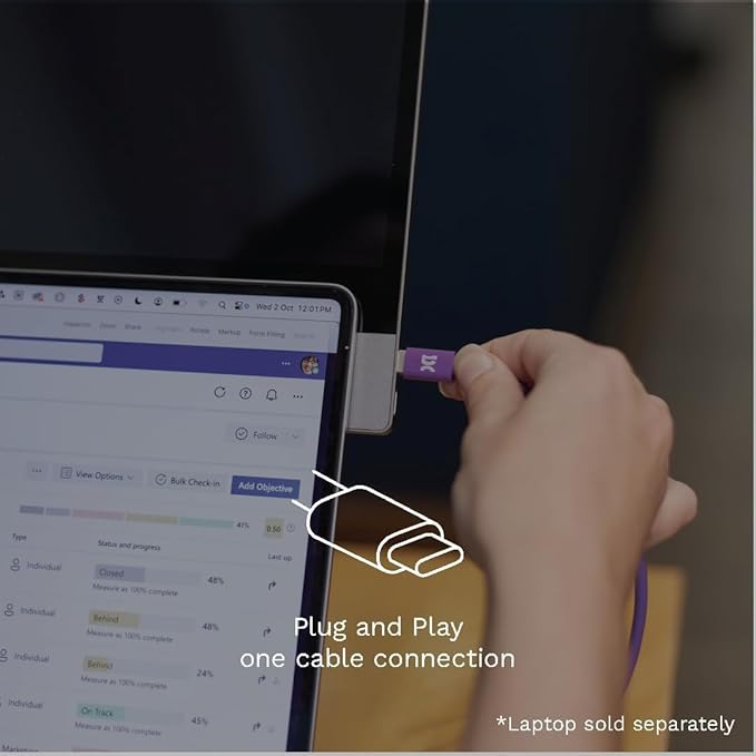 espresso Displays 15 + Ergonomic Magnetic Stand+ | Ultra-Thin 1080p Premium Portable Monitor with USB-C Connectivity Ergonomic Setup for Work Travel and Multi-Device Compatibility