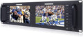FEELWORLD D71 Plus 3RU Dual 7 inch 3G SDI Broadcast Rack Mount Monitor 1920x1200 HD LCD IPS Screen with 3 Color Tally Light HDMI AV Input Output