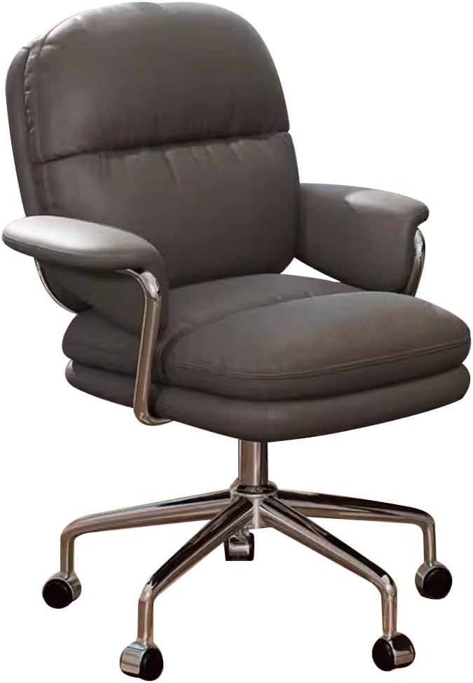 KITCISSL Office Desk Chair Computer Gaming Chair Video Game Chairs for Bedroom Accent Chairs Lift Makeup Chair Dormitory Swivel Office Chair for Living Room Home Office (Color : Dark Gray C)