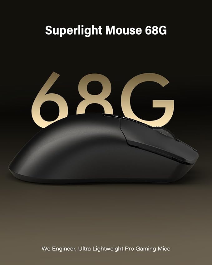G59 Wireless Gaming Mouse PAW3950 Sensor 30000 DPI 8000Hz Polling Rate Programmable Buttons RGB 68g Tri-Mode Lightweight Esports Mouse for PC/Laptop/Mac