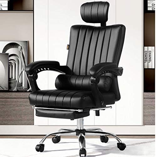 Office Chair Gaming Chair Computer Chair Office Chair with Height Adjustable Design Ergonomic Chair Desk Gaming Chair with Lumbar Support (Color : White+Black)