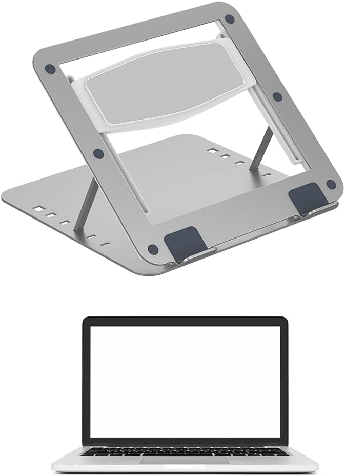 Laptop Cooling Stand Silent Cooling Aluminum Alloy Computer Stand Suitable for Desktop Monitor Table 11''12''13''14''16''15''17''