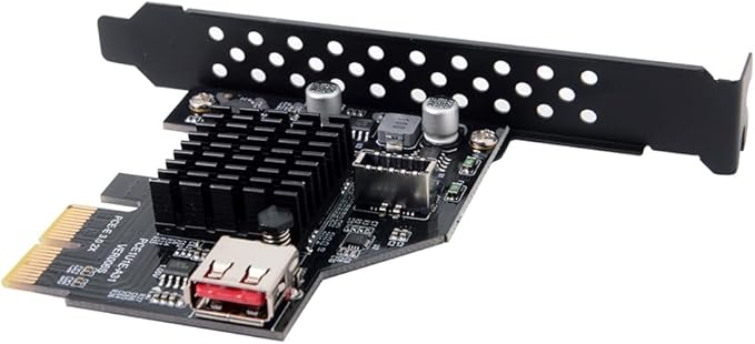 NFHK USB 3.1 Front Panel Socket USB 2.0 to PCI-E Express Card Adapter for Motherboard