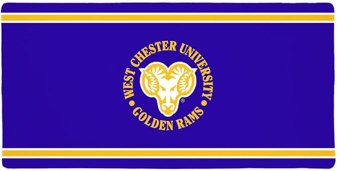 West Chester Golden Rams Primary Logo Stripes Large Gaming Mouse Pad Desk Mat with Stitched Edges Non-Slip Base for Gamer Home and Office 31.5 x 15.7