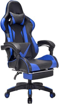 Office Chair Gaming Chair Ergonomic Computer Desk and Chair Office Chair with Footstool Swivel Chair Game Chair Work Chair Chair (Color : Blue Size : One Size) Needed
