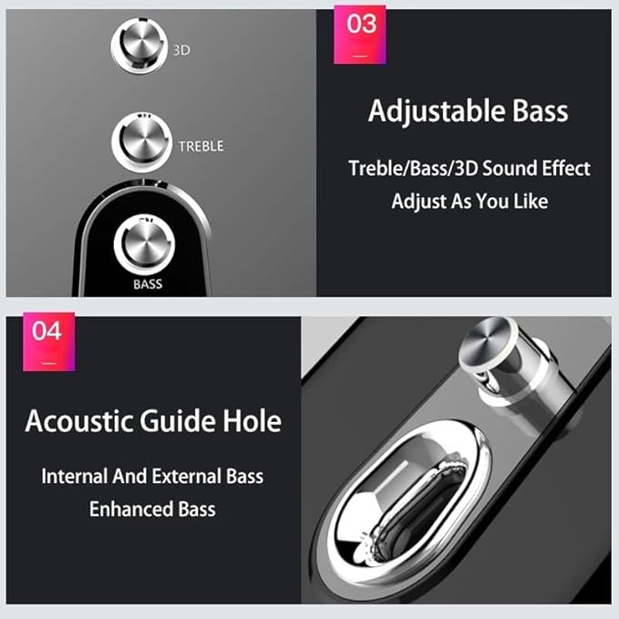 Computer Speakers Home Theater System PC Bass Subwoofer Speaker Music Surround for Boombox Desktop(E)