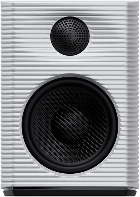 FiiO SP3 Powered HiFi Active Desktop Speakers - 80W Stereo Computer Speakers and Home Music Sound System with AUX Audio/RCA 2-Way (White)