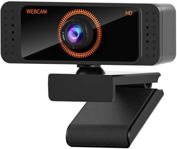 GIZNXBA Webcam 1080P with Microphone for PC/Laptop USB Computer Camera Plug &amp Play with 90° Wide-Angle Lens for Video Calls Live Streaming Gaming &amp Online Meetings