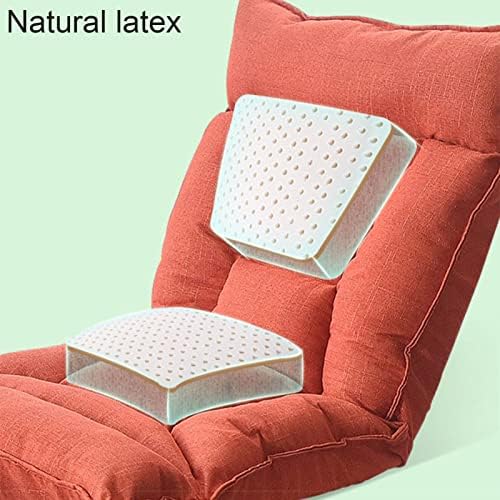 Floor Chair Indoor Adjustable Floor ChairFloor Lazy Sofa Chair 5 Angle Adjustment Folding Chaise Lounger Office Bedroom Cushioned Recliner Sofa for Reading Gaming Meditating (Color : Grey Size : 5