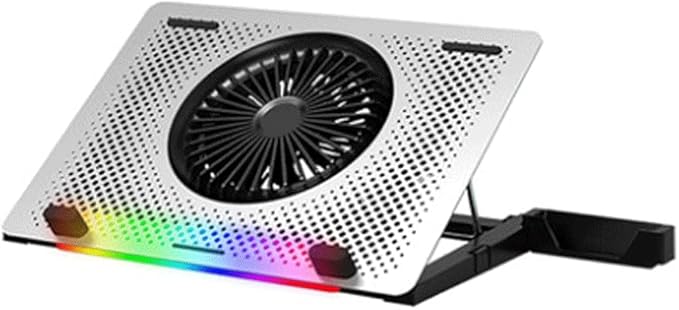 Steel Mesh Panel LED Fan Adjustable Speed Control 10 -17 Laptop Cooling Pad Cooling Bracket