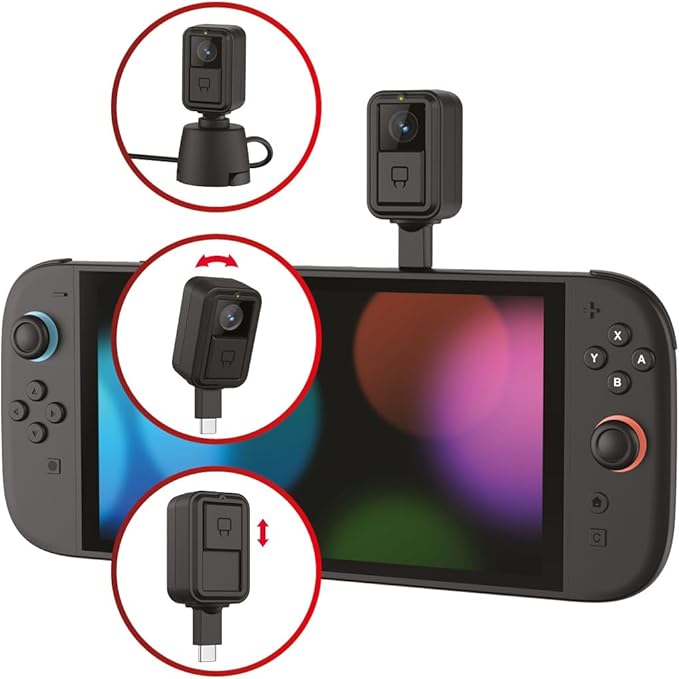 Venom USB Camera for Nintendo Switch 2 | 1080p HD 30fps Video Chat Webcam with Flexible Neck