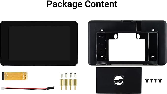 waveshare 7inch Capacitive Touch Display Compatible with Raspberry Pi 4B Comes with Protection Case 800×480 Resolution DSI Interface