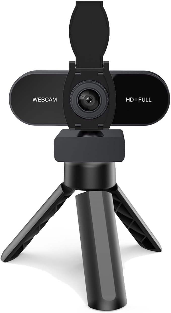 4k P Automatic focus HD Webcam with Microphone Noise Cancellation Privacy Cover Wide-Angle Lens Auto Light Correction Plug &amp Play USB Webcam for Laptop Desktop PC Mac Zoom Skype Streami