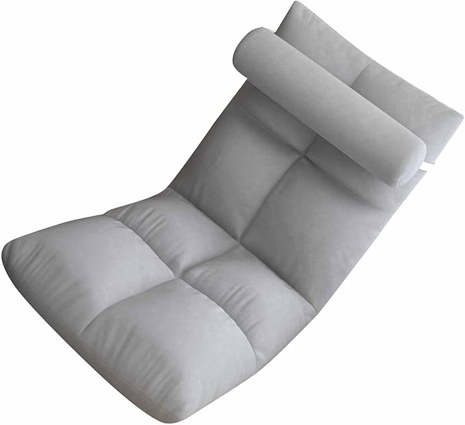 Floor Chair with Back Support Folding Sofa Chair Sleeper Bed Couch Recliner Floor Gaming Chair Meditation Chair for Adults (Gray)