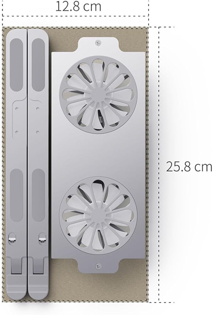 TEHAUX Laptop Stand Cooling Pad for Laptop Led Fan Quiet Gaming Adjustment Aluminum Alloy Stand