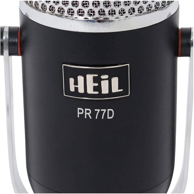 Heil Sound PR77DBK Award Winning Dynamic Microphone - Podcast Microphone Streaming Microphone and Recording Microphone