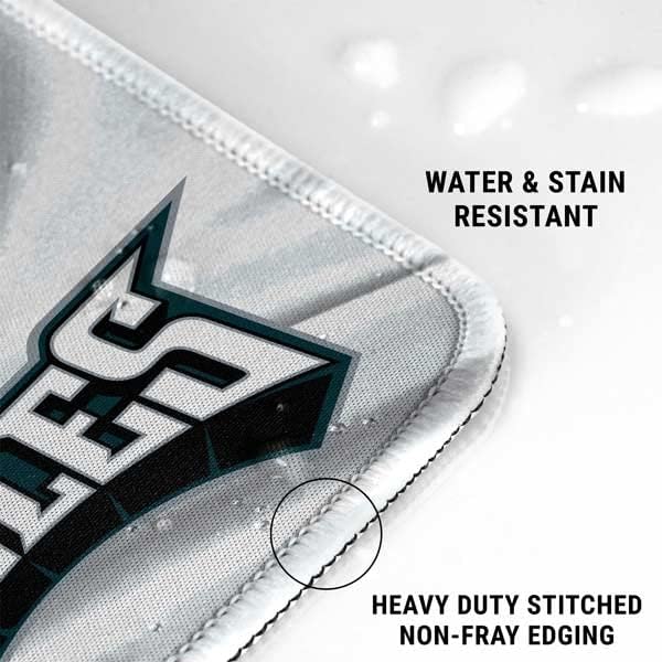 Skinit Medium Gaming Mouse Pad - Officially Licensed Philadelphia Eagles Design with Stitched Edges Waterproof Non-Slip Rubber Base Desk Mat for Keyboard &amp Mouse 17.7 x 15.75 inches