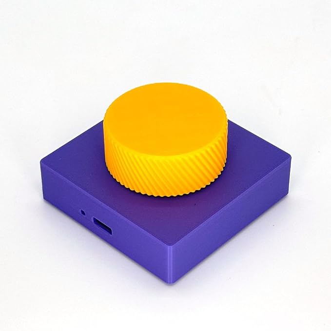 Bluetooth Media Control Knob Controller for PC/Gaming/Home Audio/DesktopMulti-Function Button with AdjustmentWireless Volume Controller for Windows Android iOS macOS (Mysterious Purple)