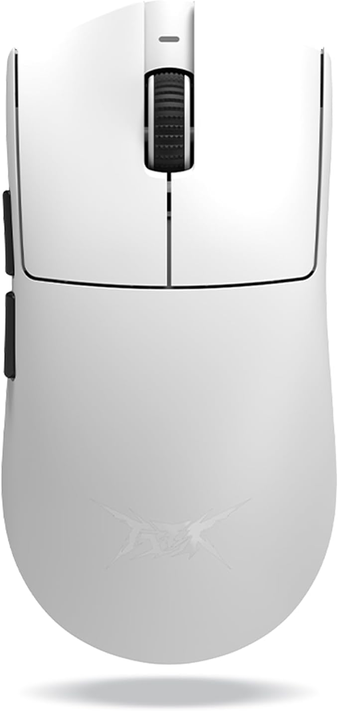 ATK Blazing Sky X1 Wireless Gaming Mouse – Ultra-Light 49–54 g PixArt PAW3950/3950 Ultra Sensor Quad-Mode Connectivity 8K Polling Optical Switches Nordic 52840 MCU (X1 Pro Max White)