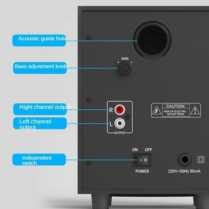 Multimedia Active Subwoofer Audio Card Computer Speakers Desktop Subwoofer