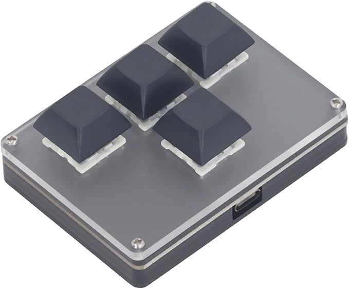 4 Key Gaming Keypad One Handed Gaming Keyboard Mini Mechanical Keyboard for Game Office Media
